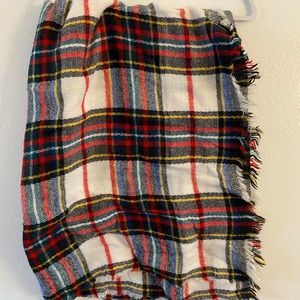 Oversized Multicolor Plaid Scarf